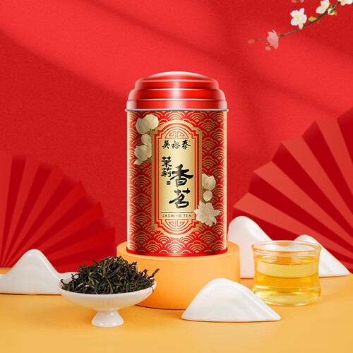 吴裕泰茉莉花茶 吴裕泰茶叶 花茶花草茶 新茶浓香茉莉花茶茉莉香茗七