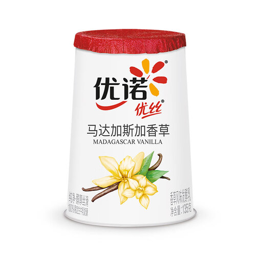 优诺yoplait优丝香草味风味发酵乳135g3杯装低温酸牛奶生鲜