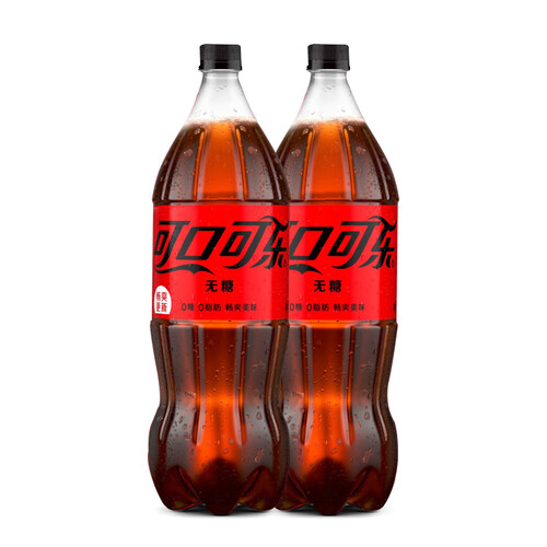 可口可乐(coca-cola)零度 zero 汽水碳酸饮料 2l*6瓶 整箱装 39元(月