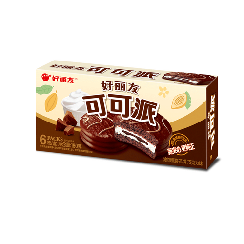 好丽友(orion) 营养早餐点心零食 下午茶 可可派6枚180g/盒 12元(满1