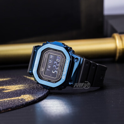 卡西欧(casio)35周年限定小方块金属方块小方表金砖银砖手表 gmw-b