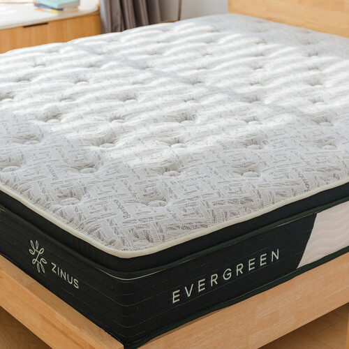 zinus 际诺思进口乳胶透气垫椰棕25cm独立弹簧床垫1.