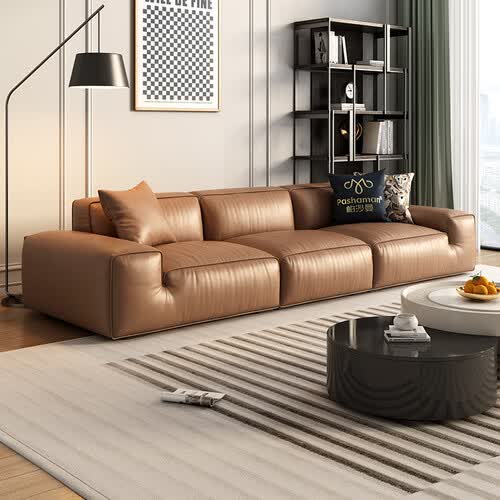 帕沙曼(pashaman)夏图大黑牛沙发真皮头层牛皮意式极简小户型客厅 2.