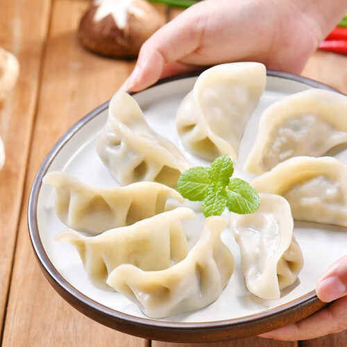 思念 猪肉芹菜花边水饺500g早餐火锅下午茶速冻饺子蒸饺煎饺圣诞节 10