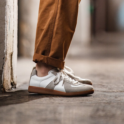 马登(maden)复古德训鞋低帮休闲鞋男ins潮流运动鞋情侣小白鞋 灰色