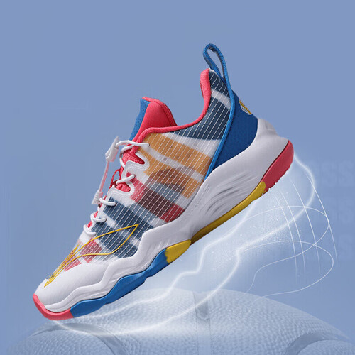 李宁童鞋儿童篮球鞋音速8代男大童夏款李宁云减震科技轻薄网面透气