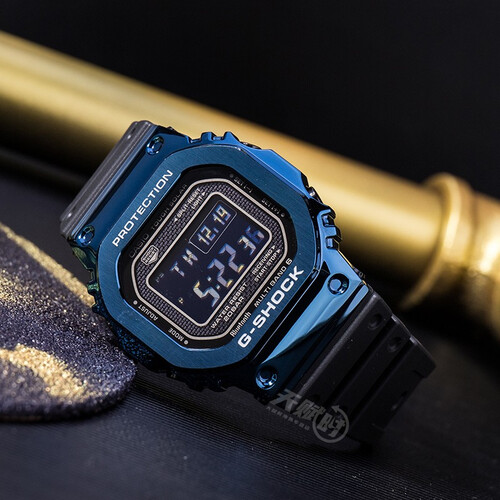 卡西欧(casio)35周年限定小方块金属方块小方表金砖银砖手表 gmw-b