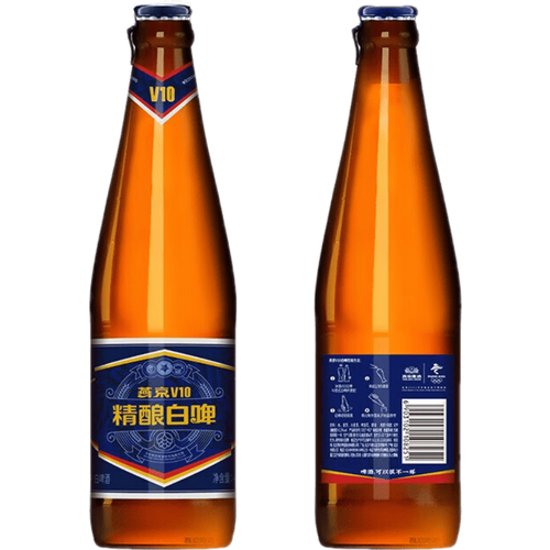 燕京啤酒 plus会员:yanjing beer 燕京啤酒 v10精酿白啤10度 426ml*12