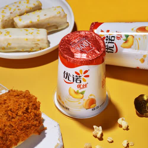 优诺(yoplait)低温奶 yoplait 优诺 优丝黄桃果粒酸奶风味发酵乳 135