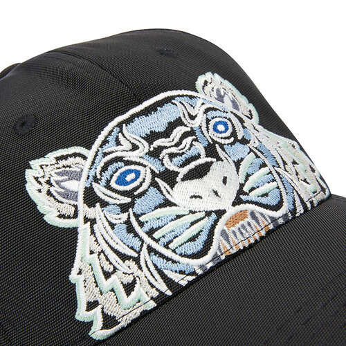 高田贤三kenzo男士黑色帆布老虎头刺绣棒球帽fa65ac301f2099h