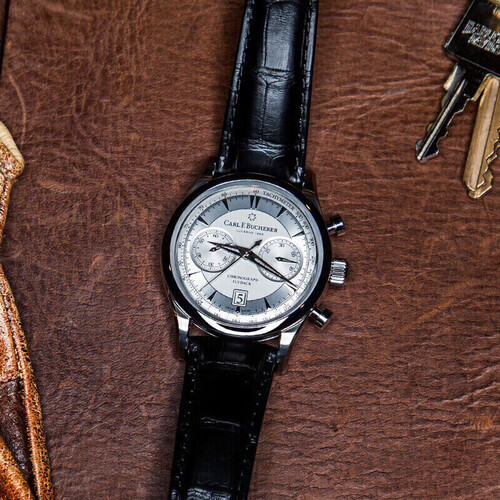 bucherer宝齐莱瑞士手表 马利龙系列飞返计时码表 机械男表 50500元