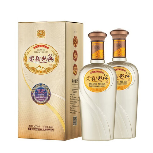 1234567891011双沟 浓香型白酒 新老包装随机发 42度 450ml 6瓶 银