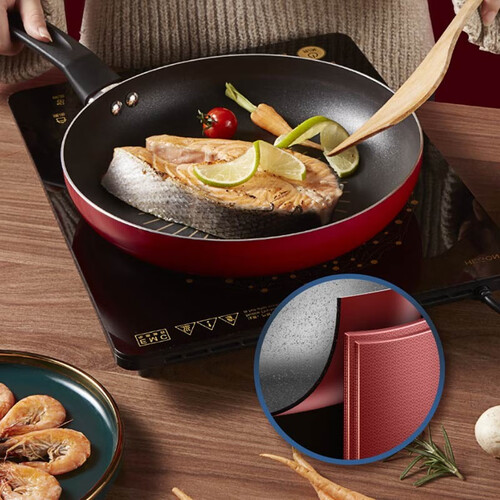 美的(midea)煎锅 不粘锅平底锅炒菜锅麦饭石色牛排锅电磁炉燃气灶明火
