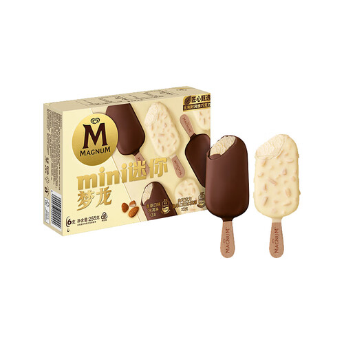 梦龙冰淇淋 magnum 梦龙 和路雪 迷你梦龙 香草 白巧克力坚果口味