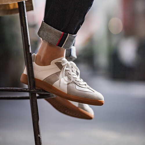 马登maden复古德训鞋低帮休闲鞋男ins潮流运动鞋情侣灰色42