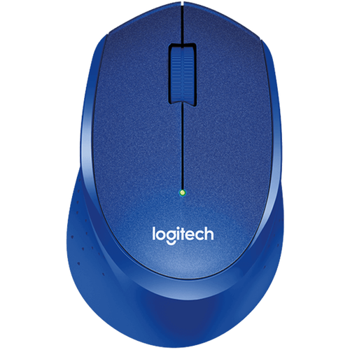 罗技logitech无线鼠标m330无线外设舒适曲线轻静音量图书馆鼠标蓝色