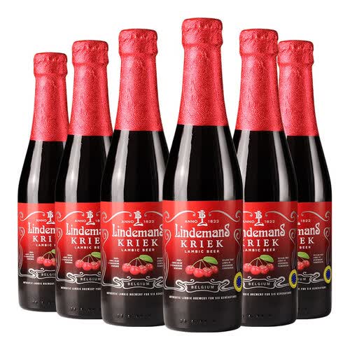 lindemans林德曼樱桃精酿果啤啤酒250ml6瓶比利时进口