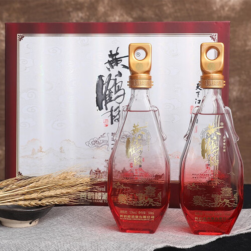 黄鹤楼酒更上层楼珍选一楼52度浓香型500ml2瓶礼盒装
