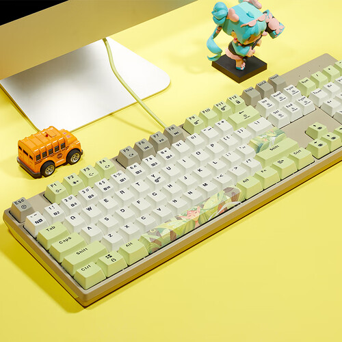 hexgears 黑峡谷 gk707 87键 有线机械键盘 流光精灵 凯华box天空蓝轴