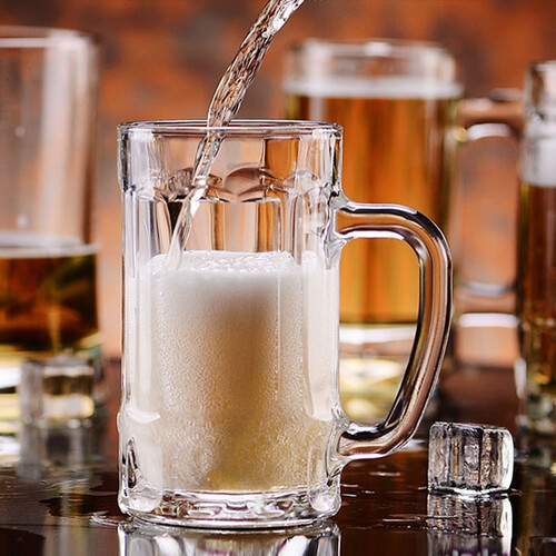 青苹果啤酒杯 青苹果啤酒杯大容量玻璃杯商用ktv扎啤杯 支持苏超 叫