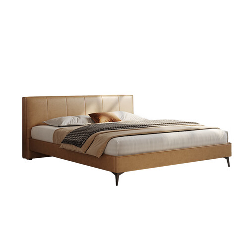 曲美家居(qm)皮艺床 plus会员:qm 曲美家居 真皮双人床 框架床-太妃糖