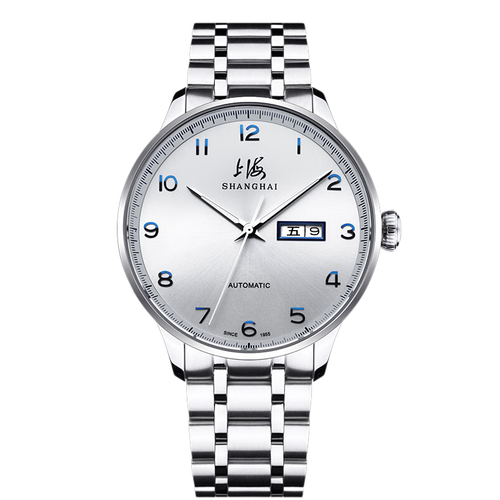 上海shanghai手表御驰系列商务休闲双历自动机械透底钟表男表sh3013n1