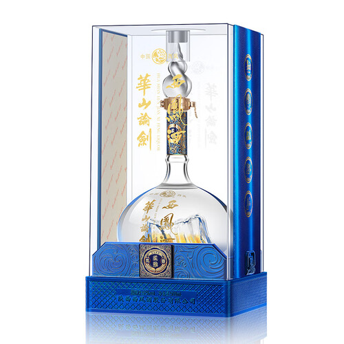 西凤酒华山论剑柔雅蓝标凤香型白酒52度500ml单瓶装
