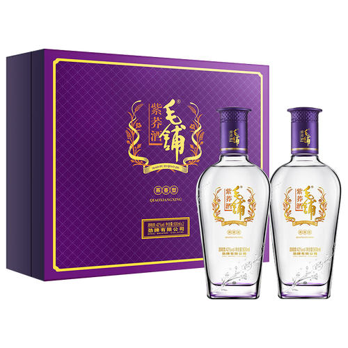 劲牌毛铺苦荞酒紫荞42度陈酿500ml2礼盒装