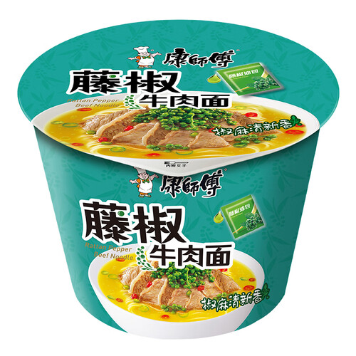康师傅方便面整箱装藤椒牛肉面85g12桶泡面桶装速食藤椒麻香不绝