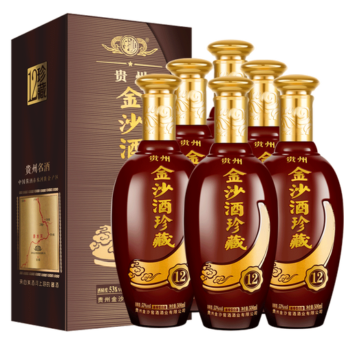 金沙金沙金沙酒珍藏12粮食酒53度酱香型白酒整箱500ml*6 1138元(每满