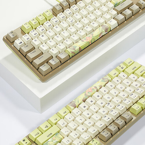 hexgears 黑峡谷 gk707 87键 有线机械键盘 流光精灵 凯华box天空蓝轴