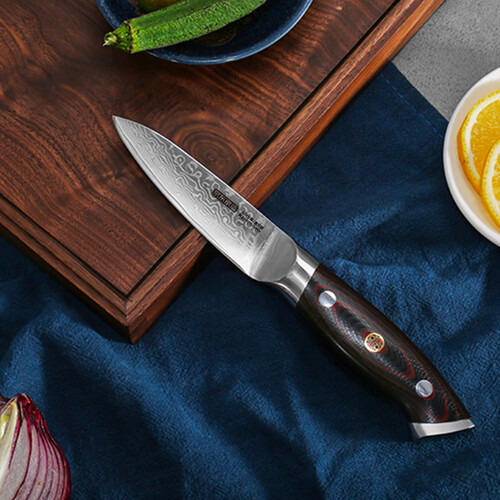 京东京造67层大马士革10铬钢芯主厨礼盒套装日式工艺菜刀厨师刀水果刀