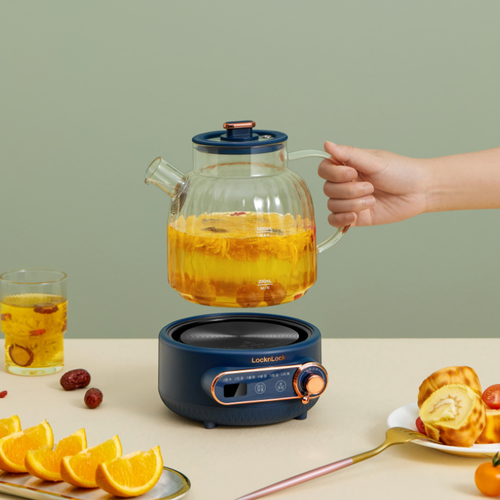 乐扣乐扣 养生壶 煮茶器 办公室家用玻璃花茶壶烧水壶电热水壶电炖壶