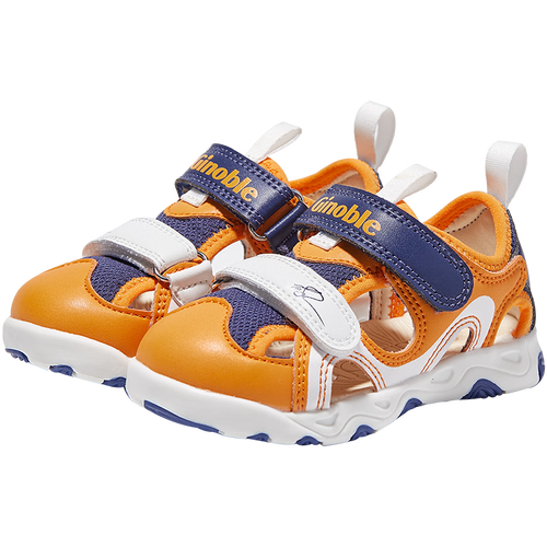 基诺浦(ginoble)凉鞋 ginoble 基诺浦 儿童鞋机能鞋 gy1333 橘色/深蓝