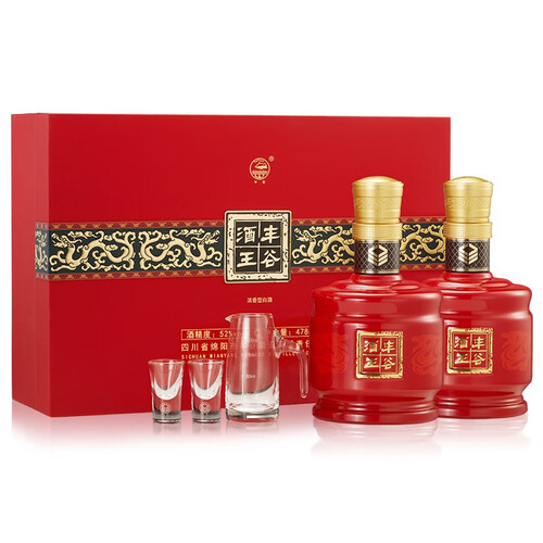 丰谷白酒 forgood 丰谷 酒王 浓香型白酒 52度 478ml*2瓶 礼盒装多少