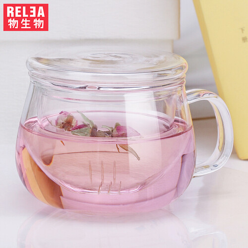 物生物(relea)玻璃杯 物生物(relea)玻璃杯 茶水分离杯 双层耐热泡茶