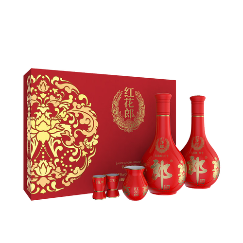 郎白酒 langjiu 郎酒 红花郎十(10) 酱香型白酒 53度500ml*2瓶 礼盒装