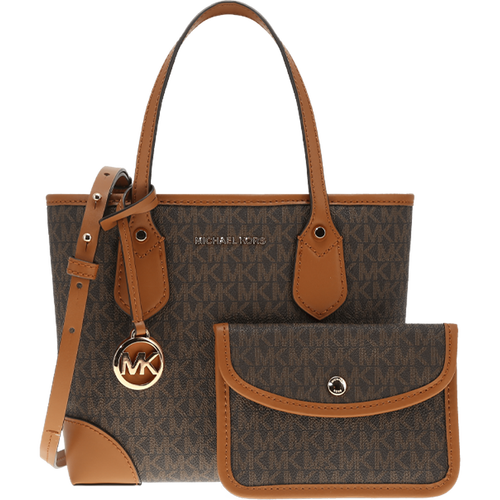 michaelkorsmk女包专柜款eva系列棕色单肩手提包30f9gv0t1b