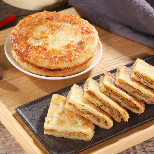 荆裕优选铁牛饼牛肉馅饼 荆州江陵特产酥皮煎饼早餐半成品手抓饼 铁牛