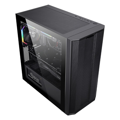 先马sama平头哥m8游戏办公mini电脑主机箱前板铁网玻璃侧透支持matx