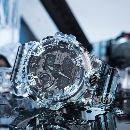 casio 卡西欧 g-shock 冰韧系列 男士石英腕表 ga-700sk-1a多少钱-聚
