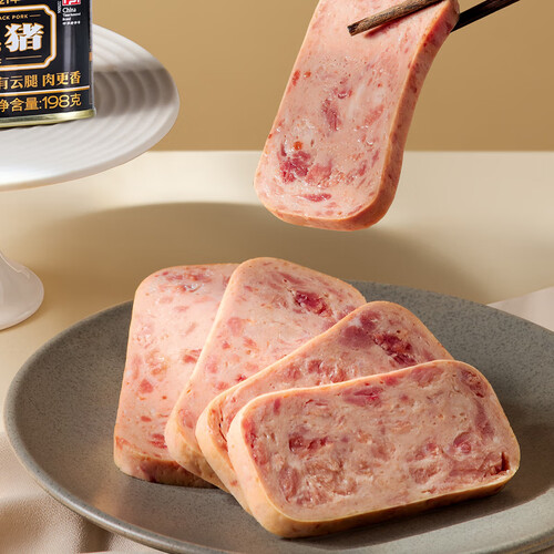 德和(teh ho)方便食品 teh ho 德和 黑猪午餐肉 198g*3罐多少钱-聚超