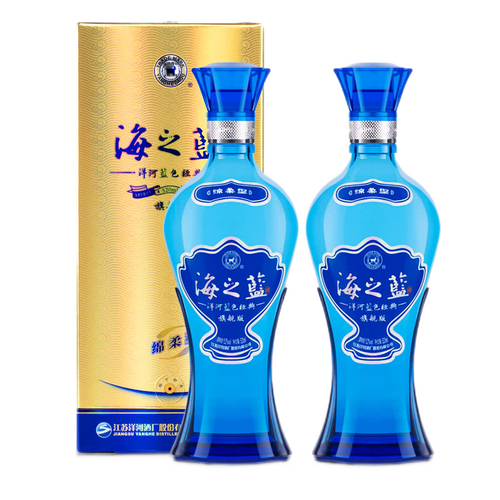 洋河白酒 plus会员:yanghe 洋河 海之蓝 蓝色经典 52%vol 浓香型白酒