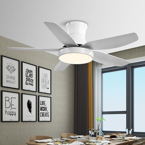 雷士(nvc)吊扇灯 nvc lighting 雷士照明 北欧风扇灯吊扇 展翼哑白 42