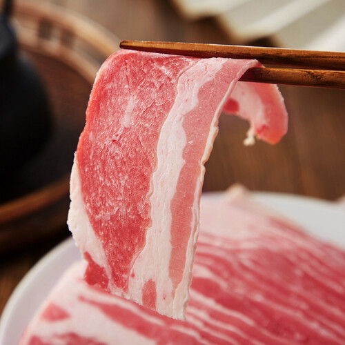 天谱乐食安格斯谷饲原切肥牛片500g牛肉片冷冻火锅片烧烤食材生鲜