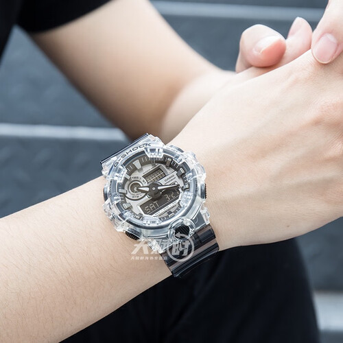 casio 卡西欧 g-shock 冰韧系列 男士石英腕表 ga-700sk-1a多少钱-聚