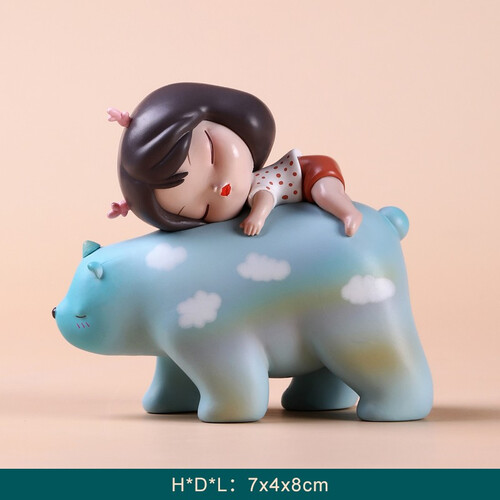 可米生活白夜童话暖熊绮梦车载装饰摆件工艺品手办生日节日礼物送女友