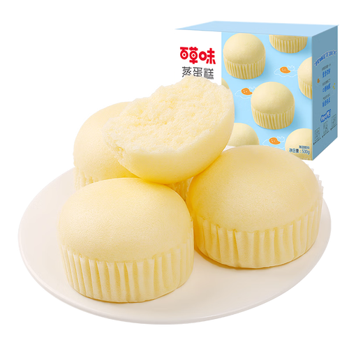 百草味糕点/点心 be&cheery 百草味 蒸蛋糕 营养面包早餐代餐 500g
