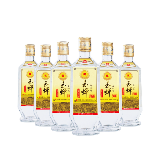 玉蝉老酒大曲光瓶52度6瓶浓香型白酒高粱酒固态发酵入口柔和 258元(券