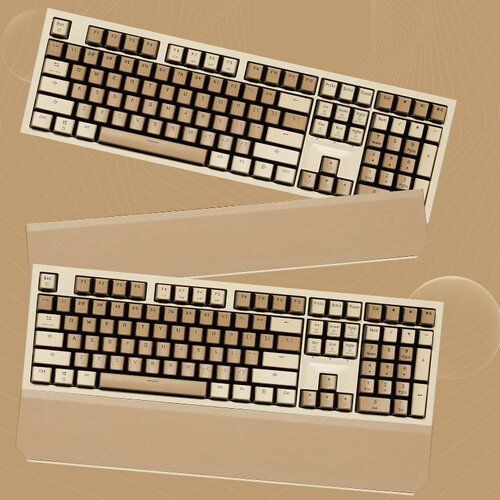 4g蓝牙 多模无线机械键盘 椰子燕麦奶 凯华box流沙金轴 单光多少钱-聚
